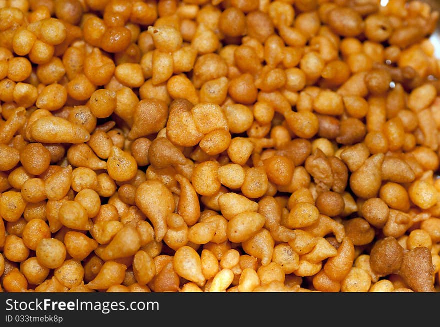 Close up photo of hot spicey Indian snacks