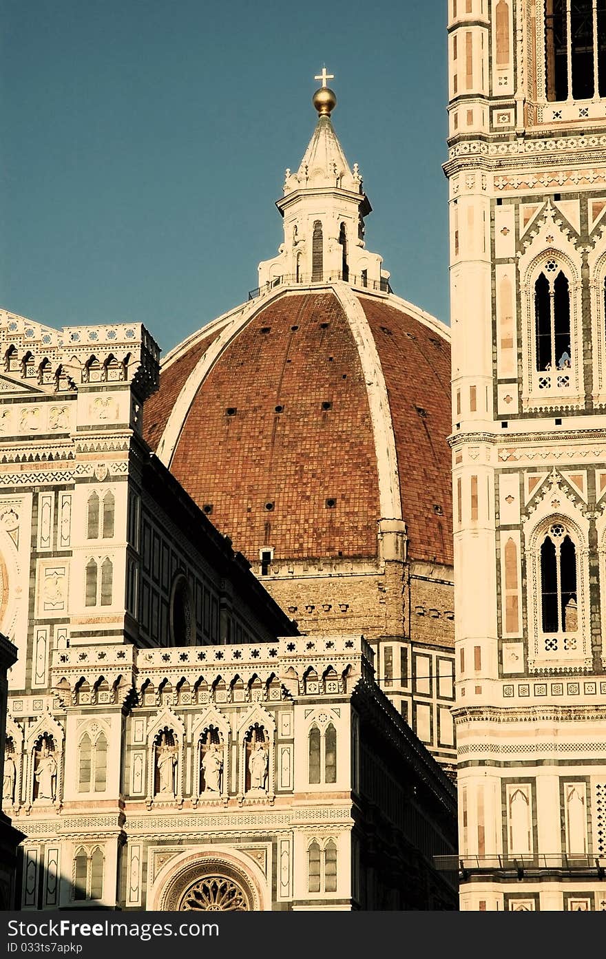 The dome of Florence, architectural details. Italy. The dome of Florence, architectural details. Italy