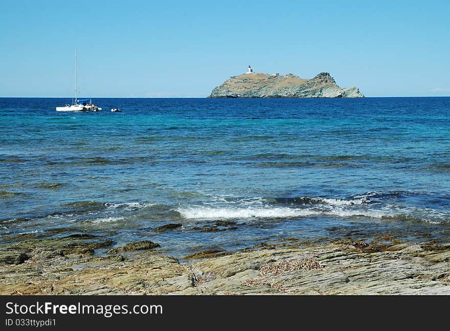 Island near Corsica, sea view