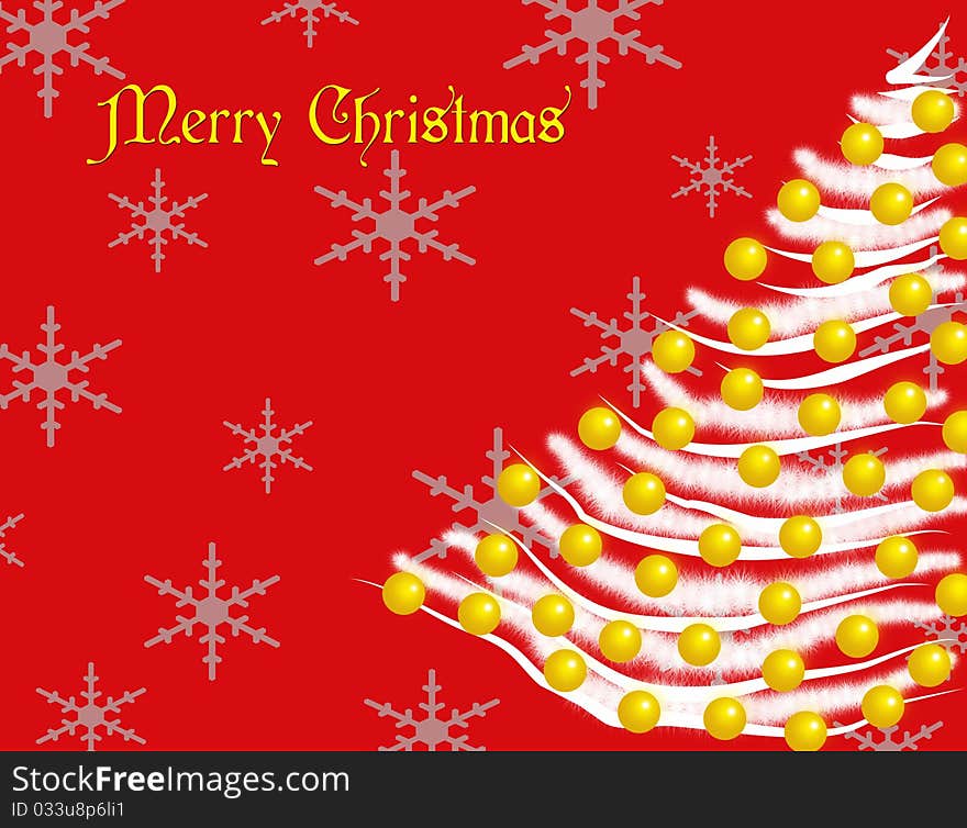 Merry Christmas_White Tree Card