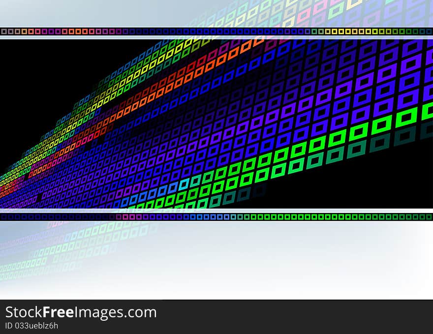 Abstract bright color techno template. Abstract bright color techno template