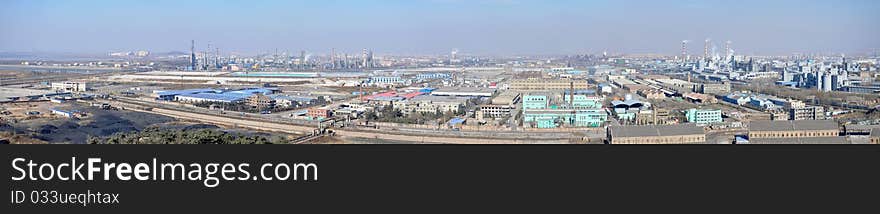 Panorama of a Industrial city of china. Panorama of a Industrial city of china