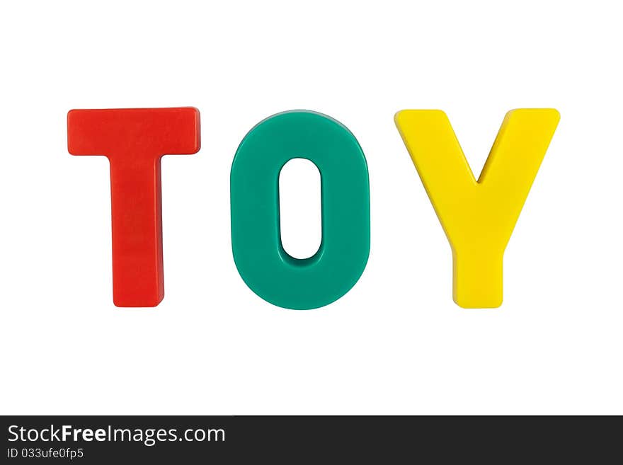 Colored word TOY