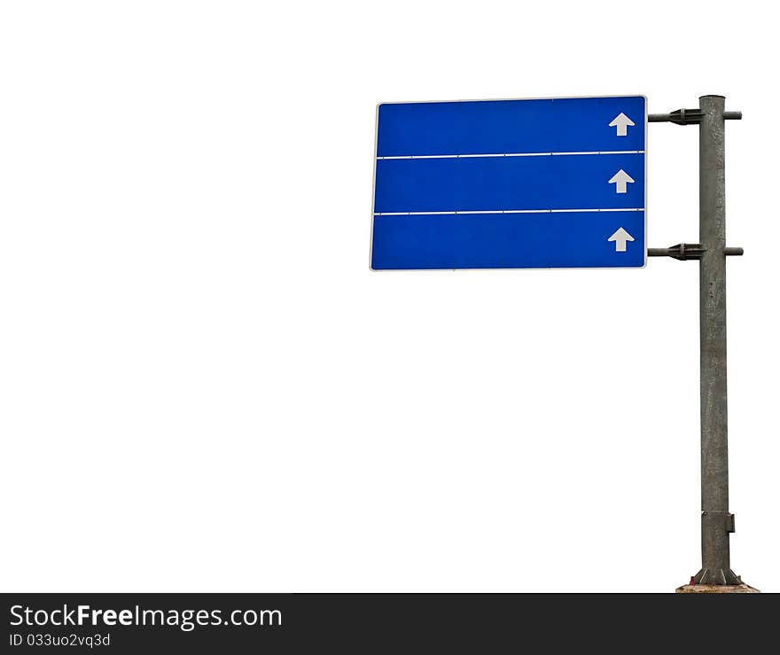 Blank traffic sign