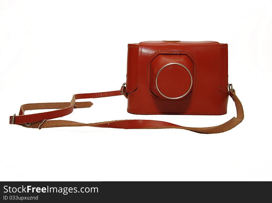 Close-up Retro Film Camera Isolated On White