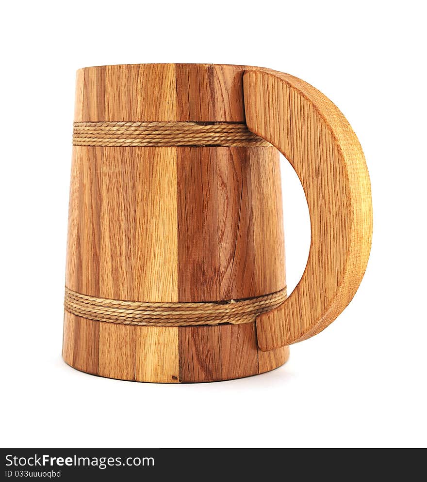 Wooden beer mug