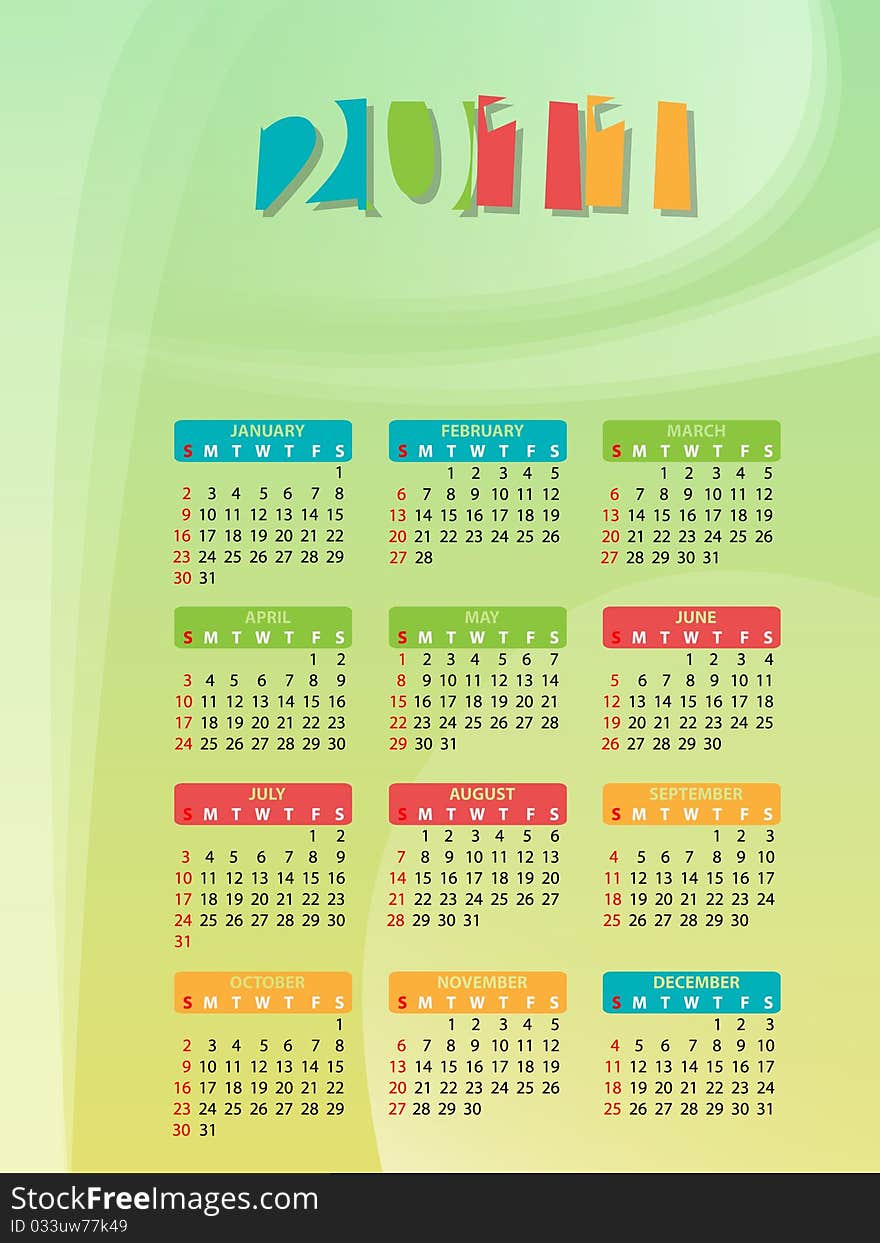 Calendar design 2011