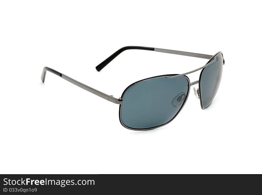 Sunglasses gray on a white background