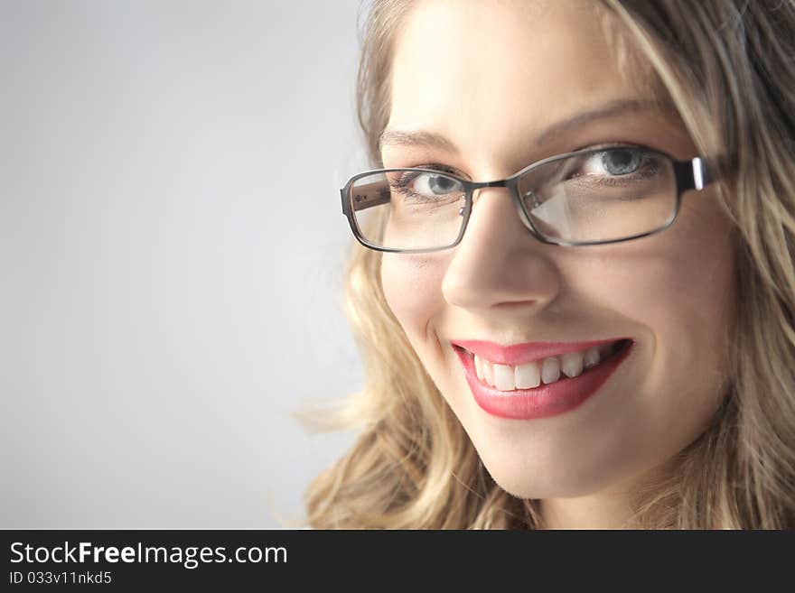 Portrait of a smiling beautiful woman. Portrait of a smiling beautiful woman