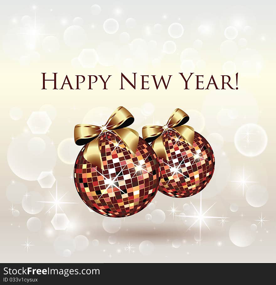 Silver New Year Background - Christmas Balls