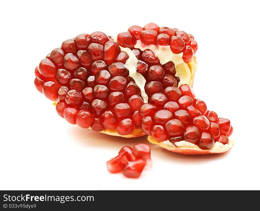 Pomegranate Isolated On White