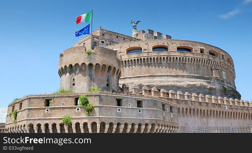 The Sant Angelo Castle in Rome, Italy. The Sant Angelo Castle in Rome, Italy.