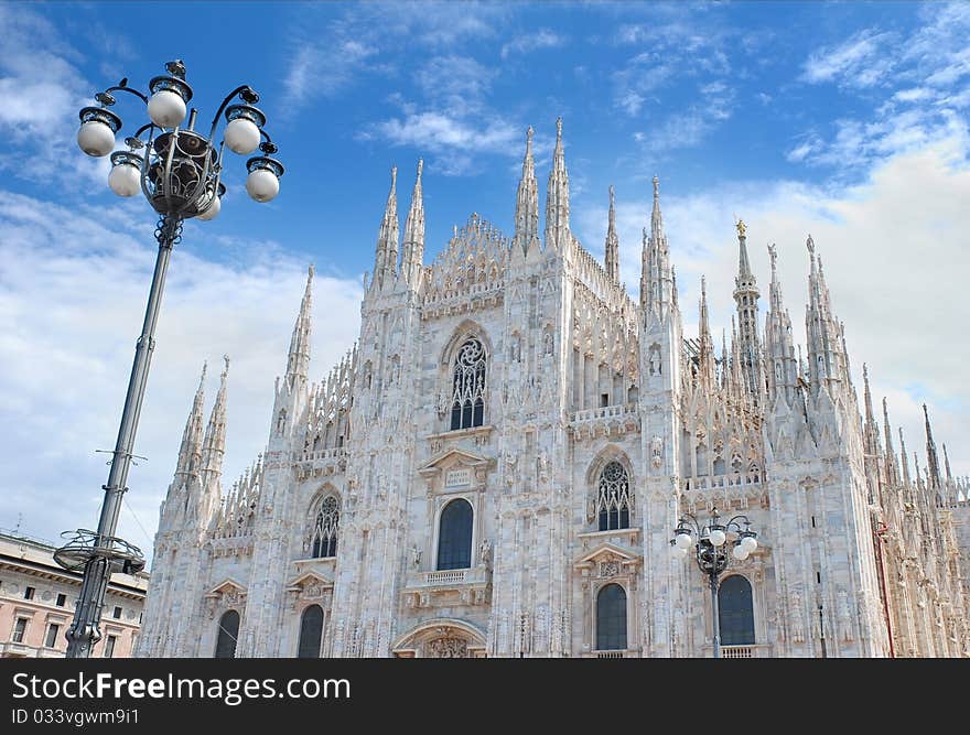 Milan Cathedral (Duomo di Milano; Milanese: Domm de Milan) the cathedral church of Milan in Lombardy, northern Italy. Milan Cathedral (Duomo di Milano; Milanese: Domm de Milan) the cathedral church of Milan in Lombardy, northern Italy.