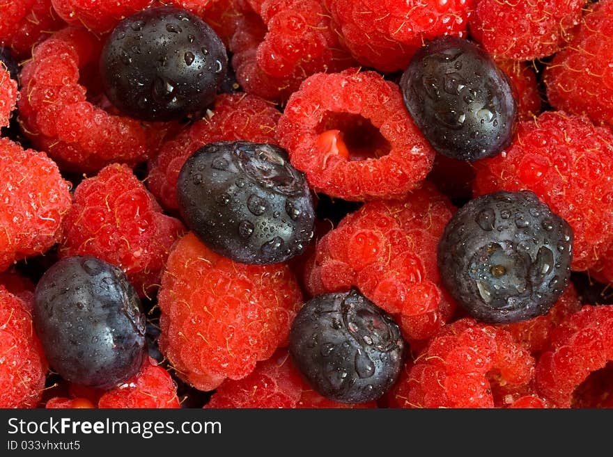 Blueberries and Raspberries