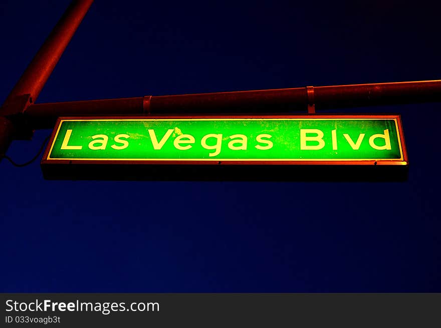 Las Vegas Boulevard Sign night shot