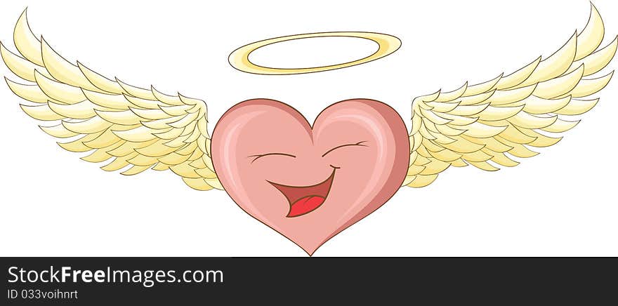 Angel Heart isolated on white background