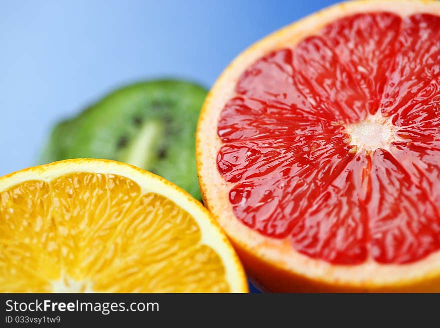 Grapefruit and orange