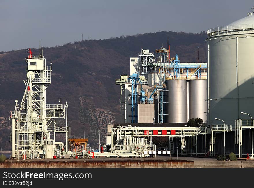 Silo and tank,industrial zone