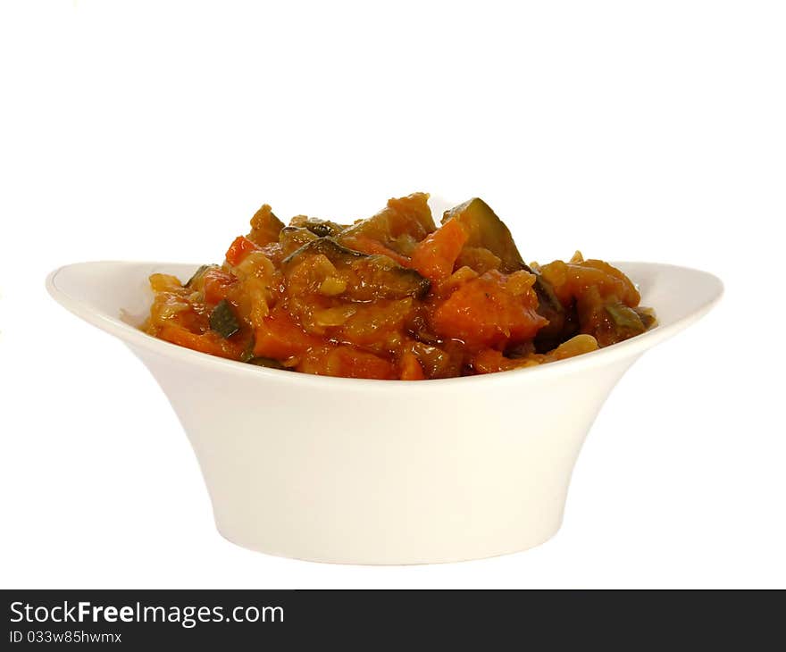 Vegetable snack isolated on a white background