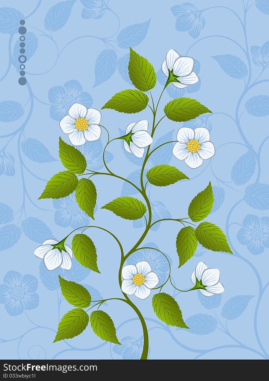 Abstract floral background. Vector illustration.