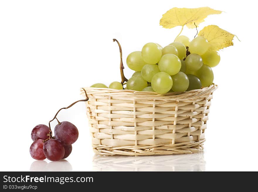 Grape in gab isolated on white