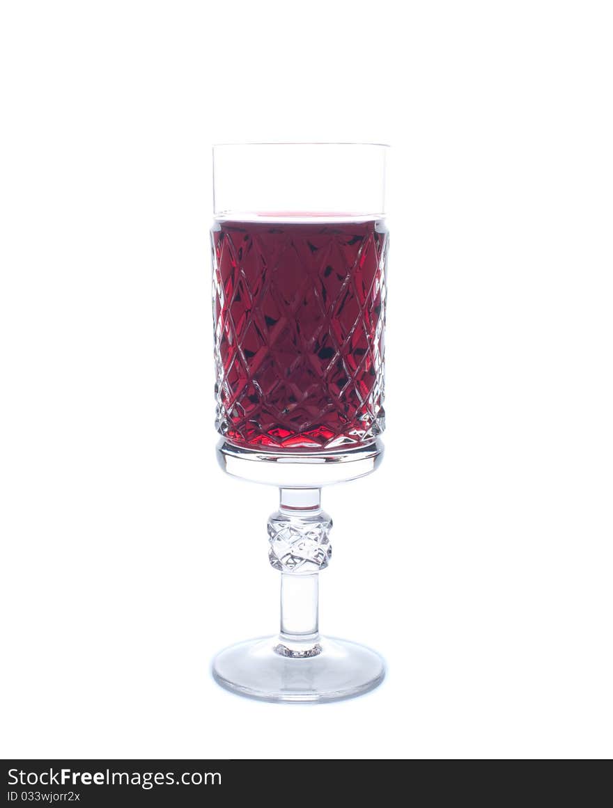 Red wine in glass