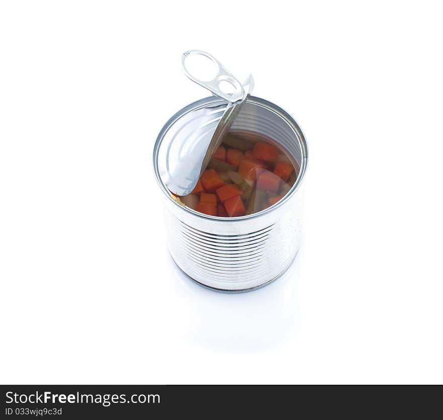 Food can isolated on a white background