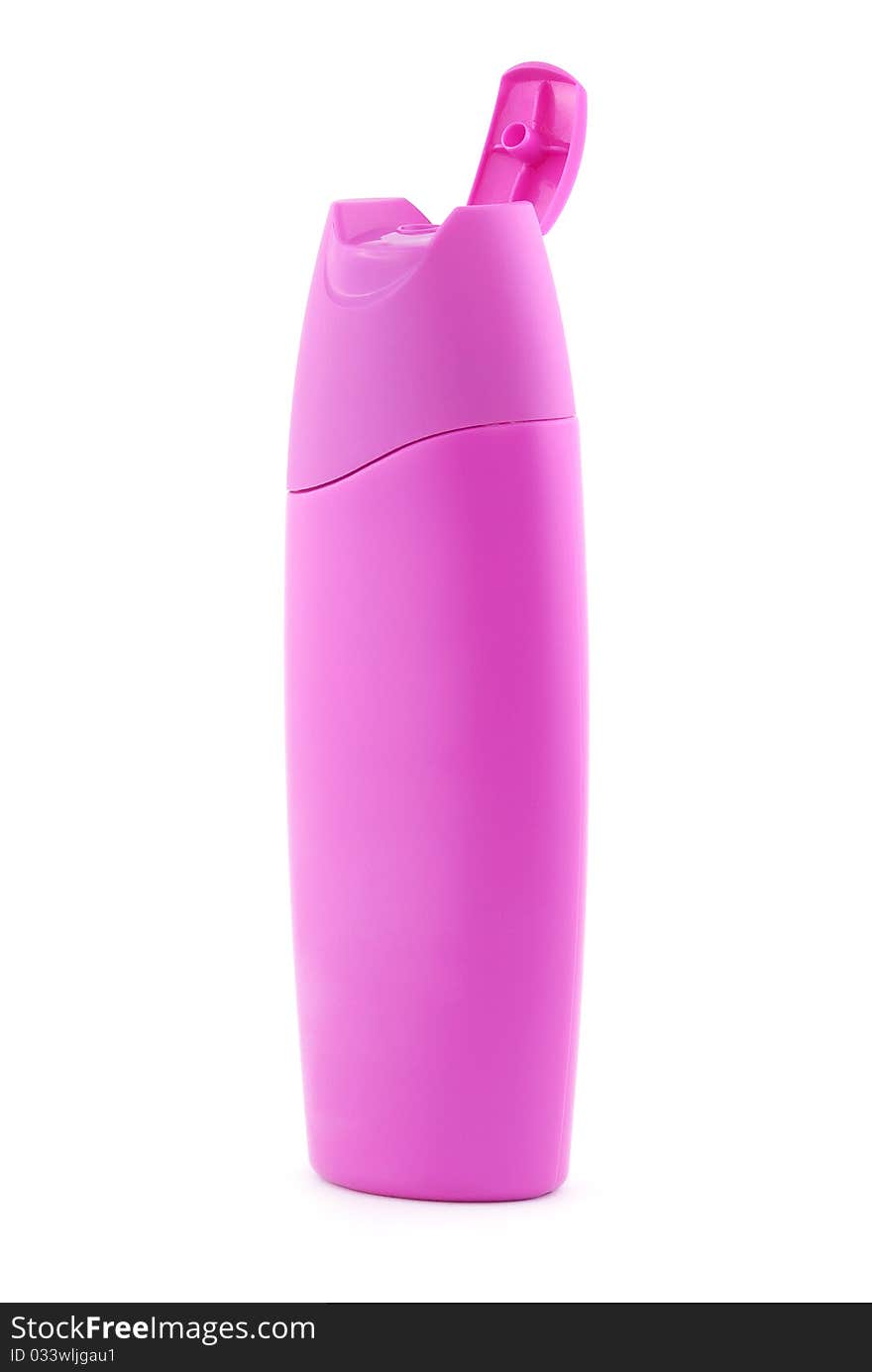 Purple plastic bottle