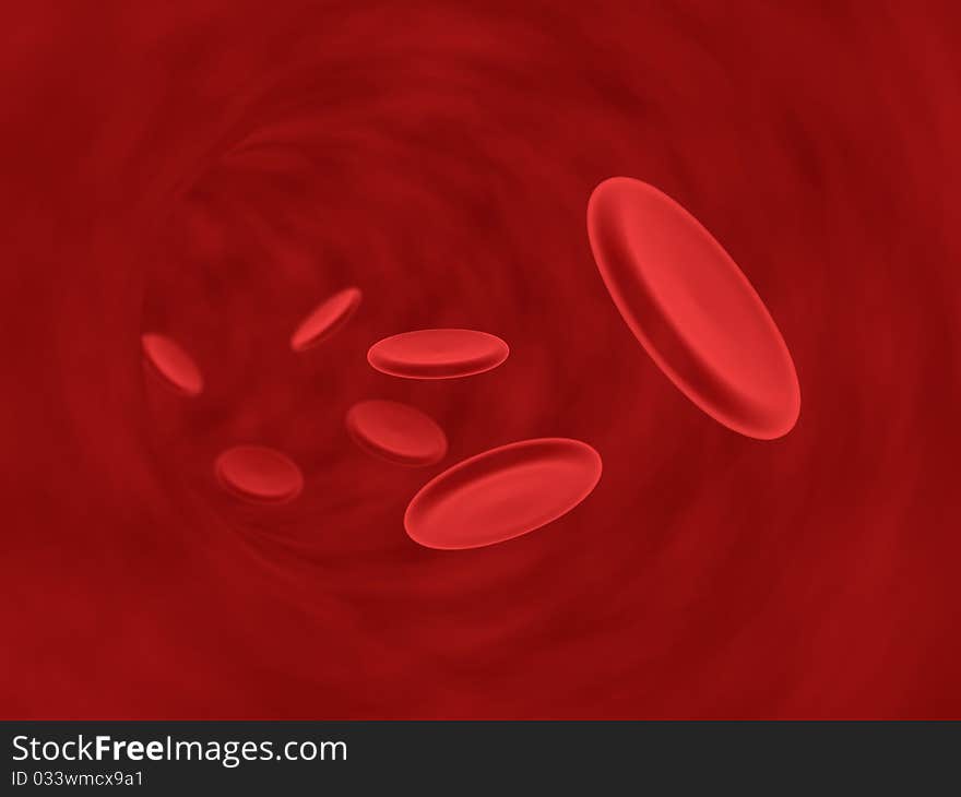 Blood Cells concept in 3D