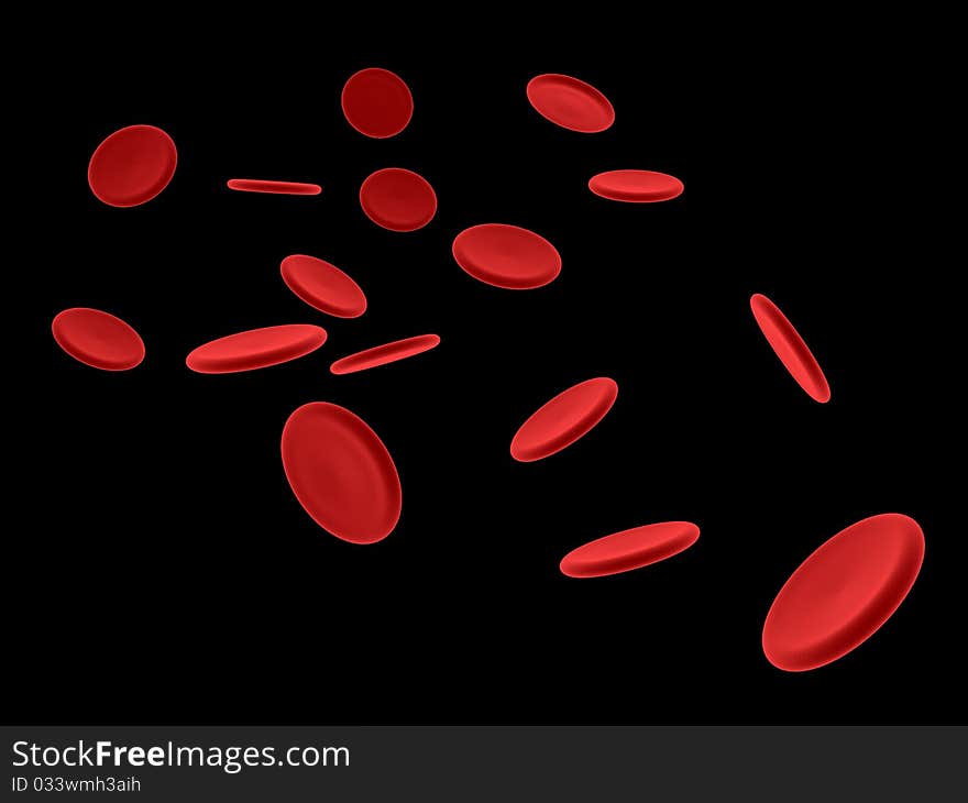 Blood Cells concept in 3D