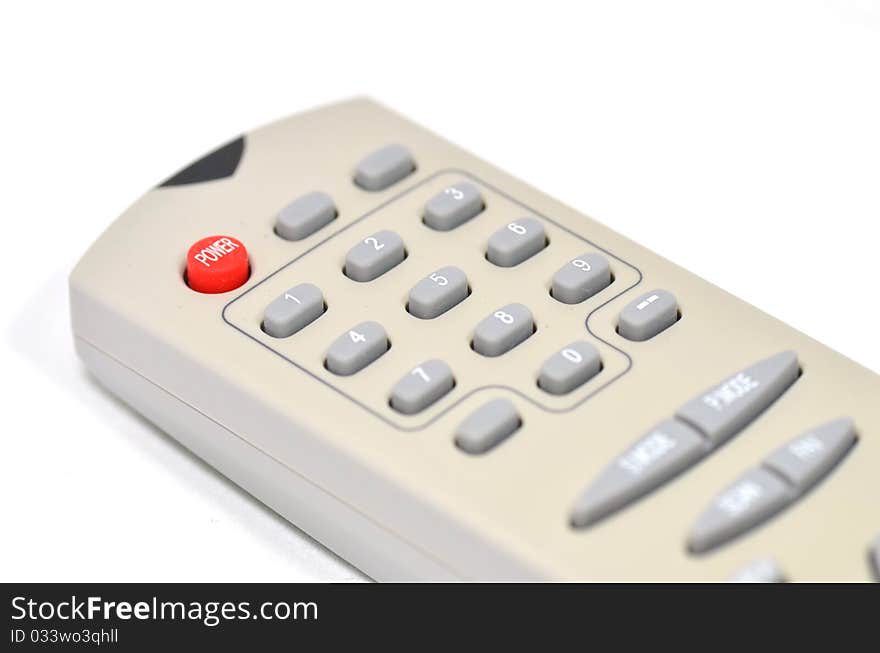 Remote Control on Isolated White Background