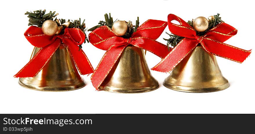 Three Christmas bells