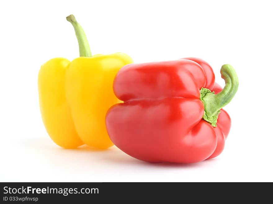 Sweet bell pepper, isolated on white background