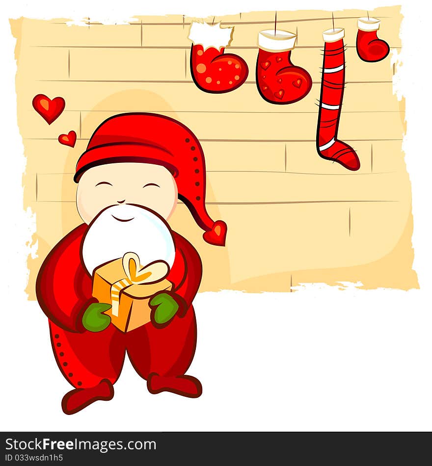 Santa claus cartoon character vector. Santa claus cartoon character vector