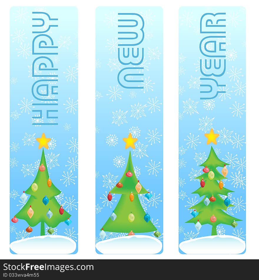 vector set of new year banner illustration