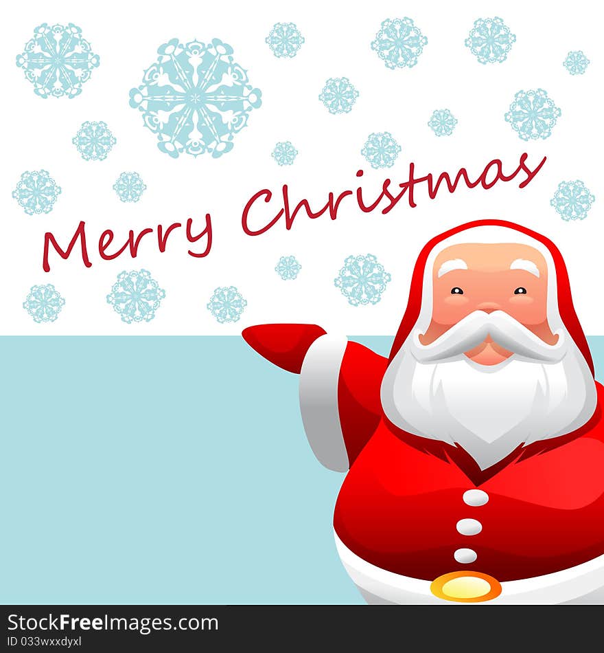 Santa claus message background vector