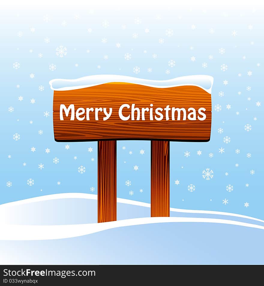 Wood sign with christmas message