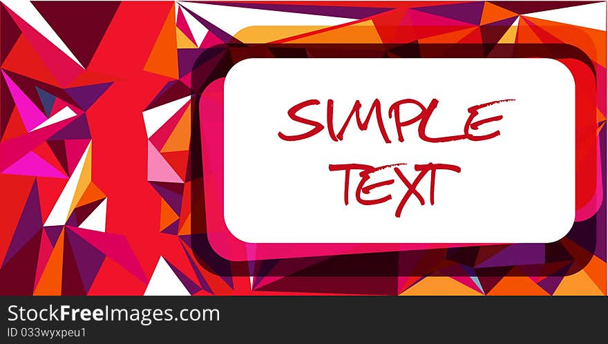 Vector red banner for text