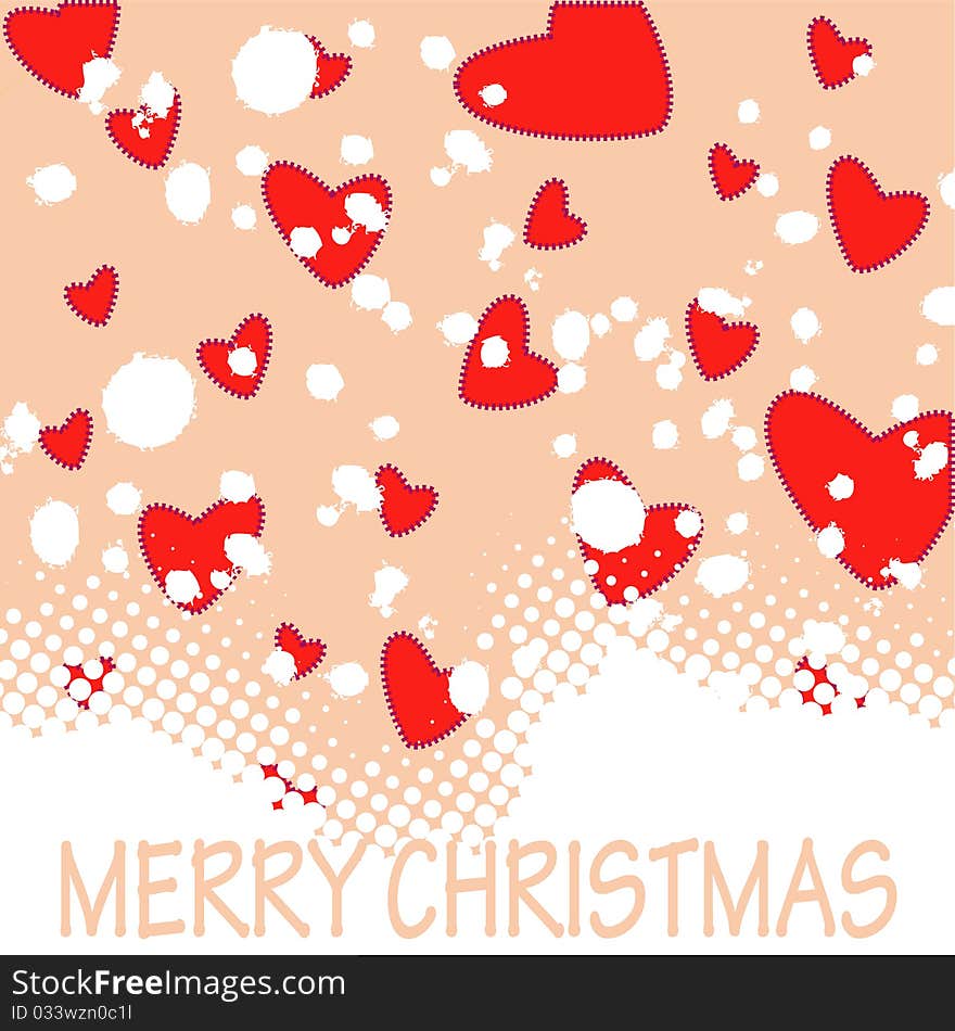 Decorative heart background design vector