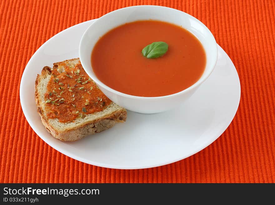 Tomato Soup With Toast