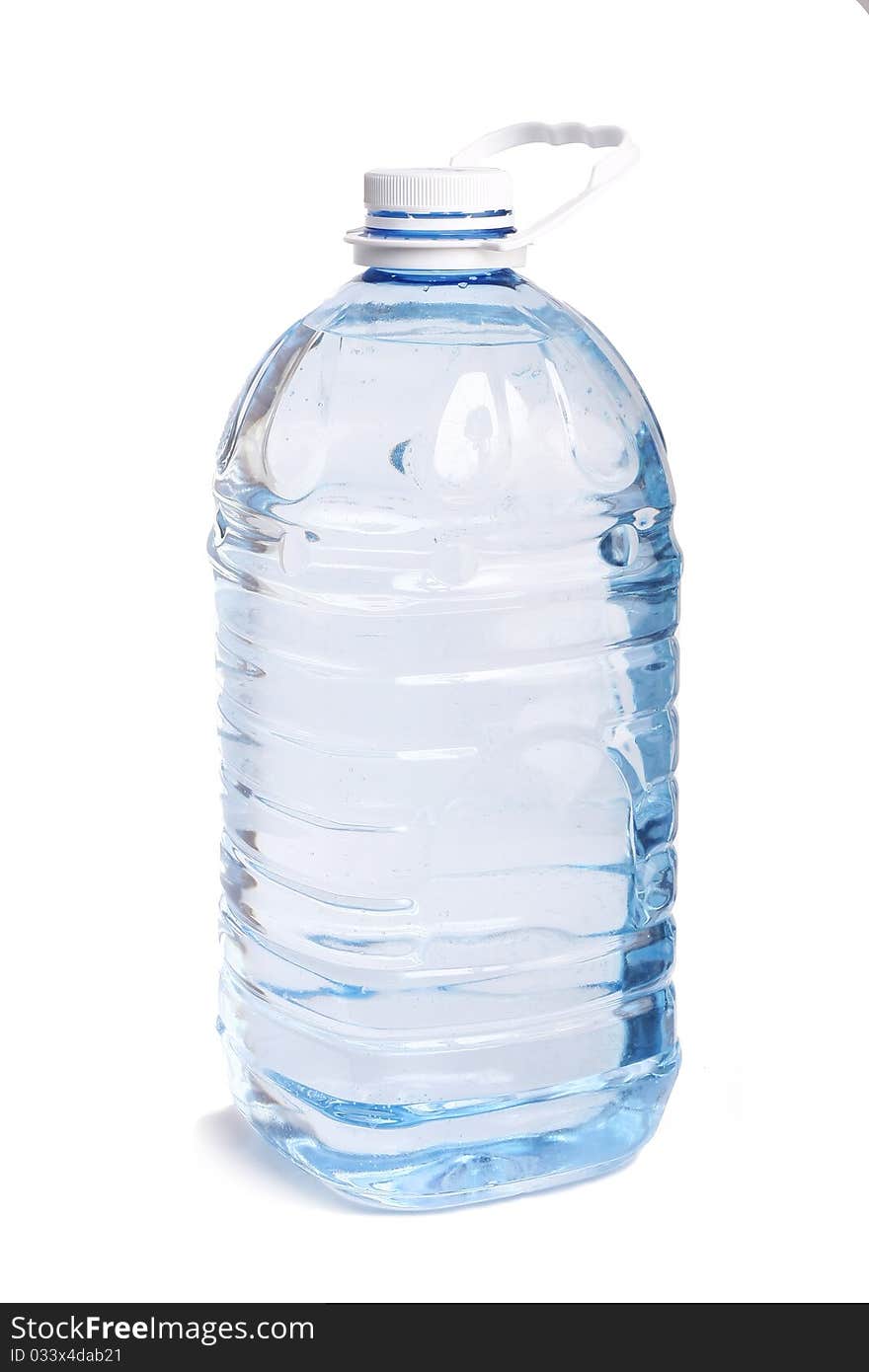 Big bottle water on white background