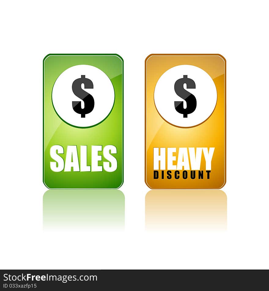 Illustration of discount sale on white background