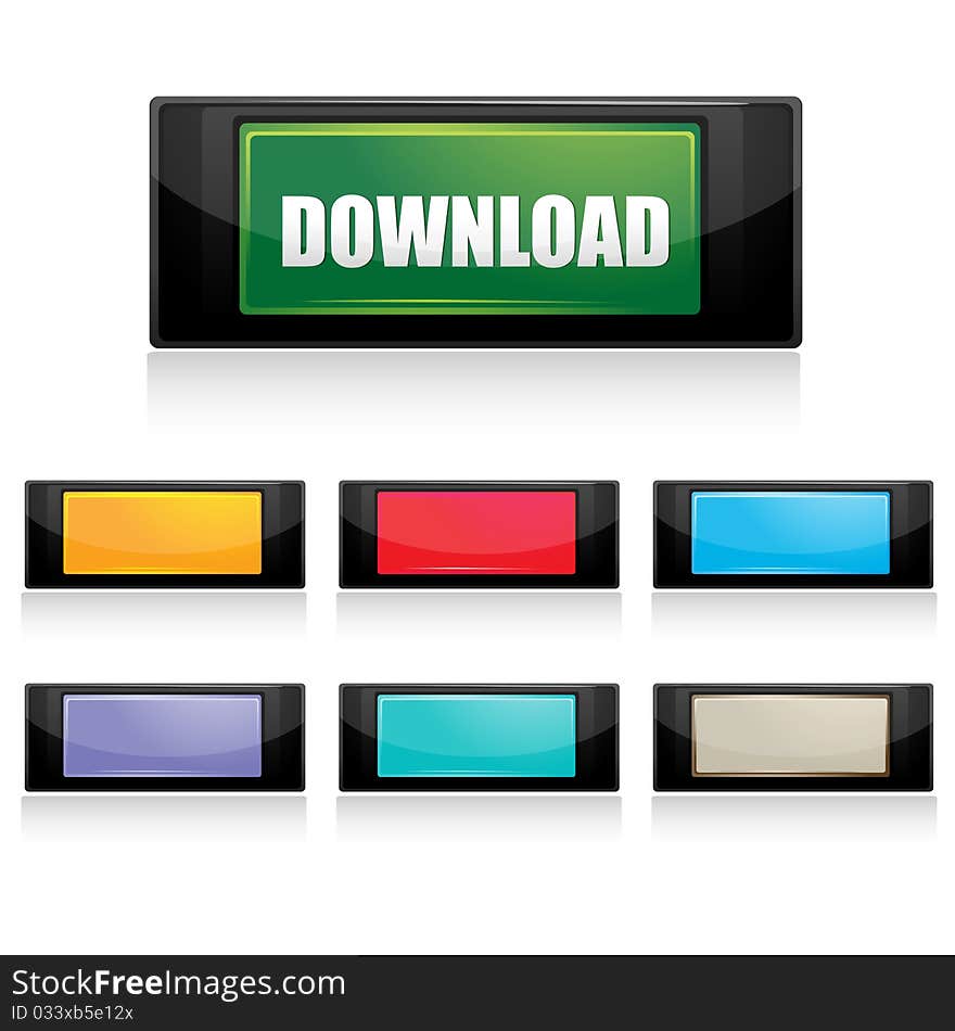 Illustration of downloading sign on white background