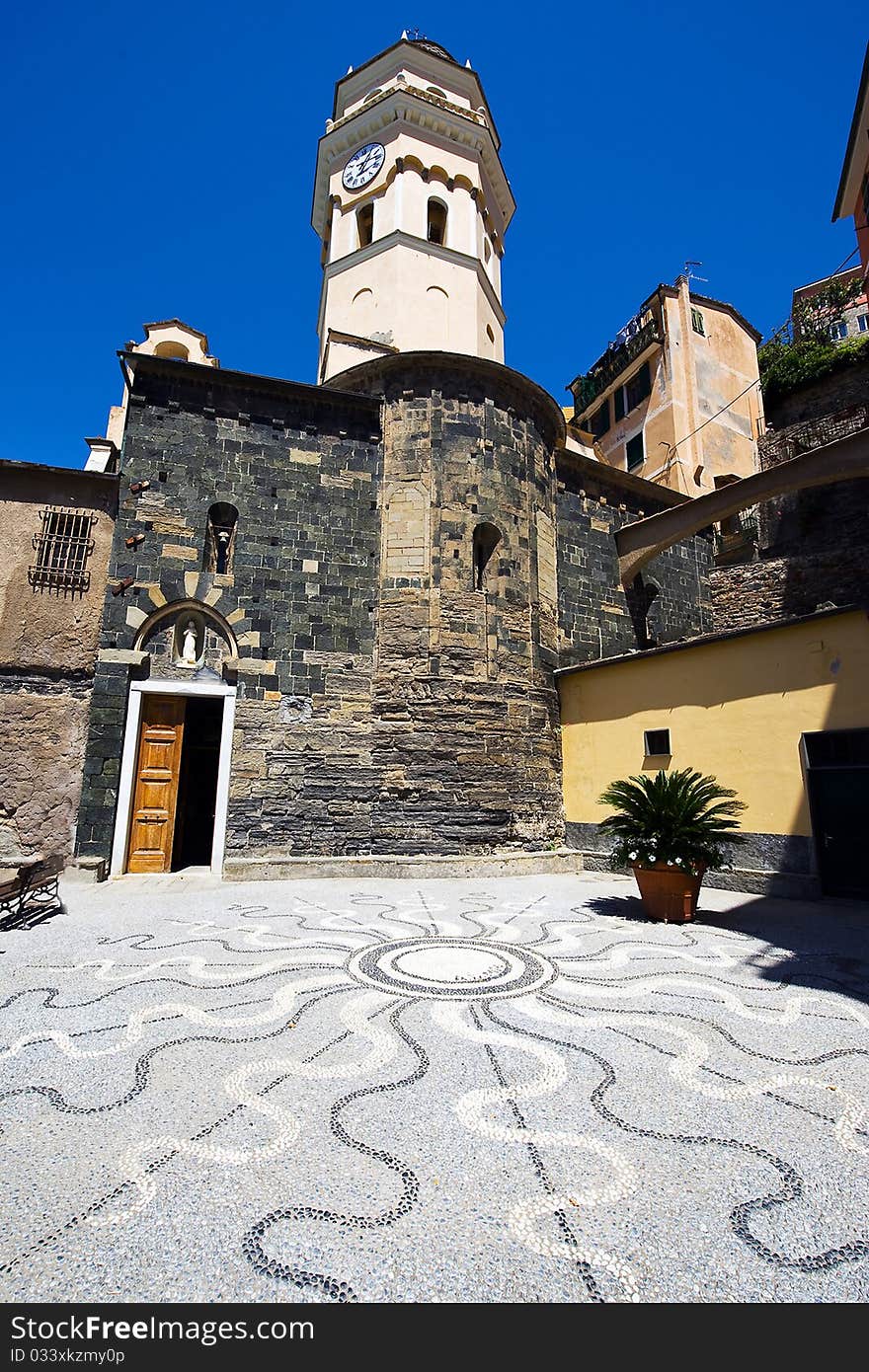 Church At The Harbour Side Of Vernazza