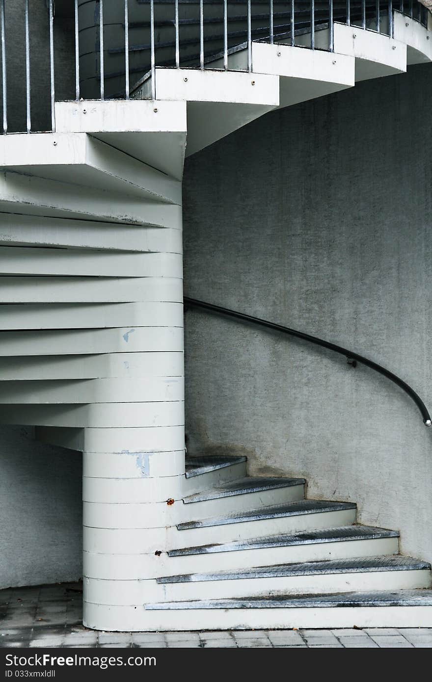 Spiral staircase to the theater