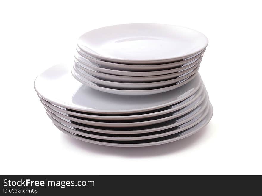 Pile Of White Plates