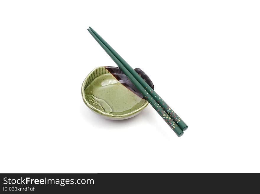 Chopsticks On Plate