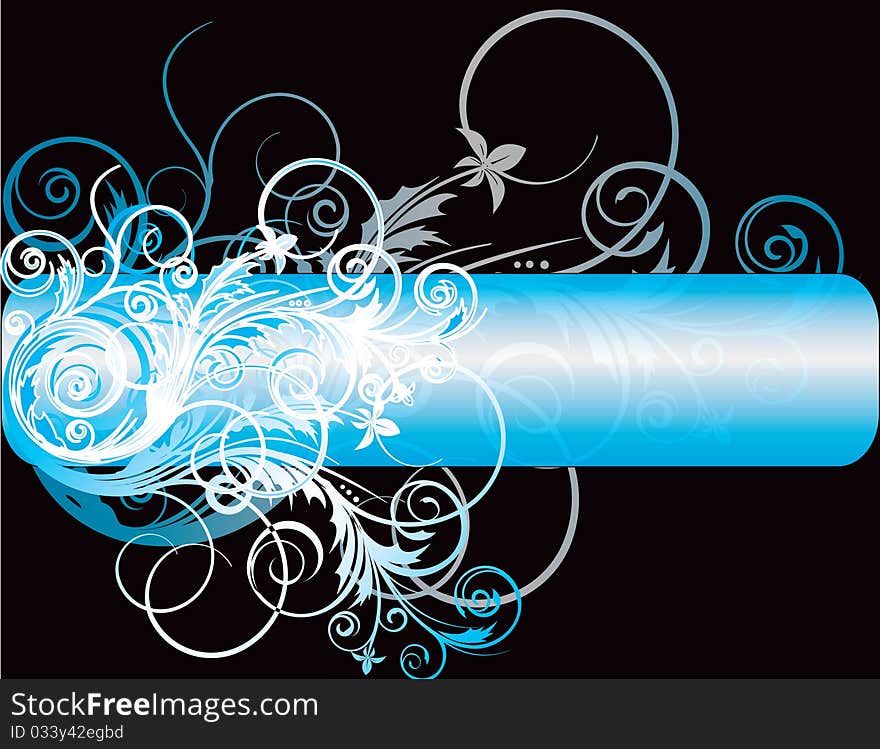 Abstract flower Illustration flower spring blue