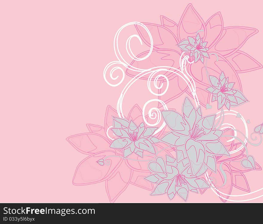 Abstract flower spring illustration