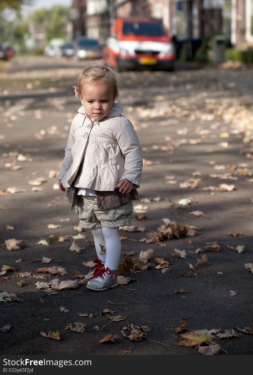 Child Is Playing In The Street